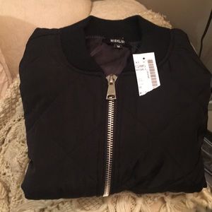 Ladies size medium black bomber jacket